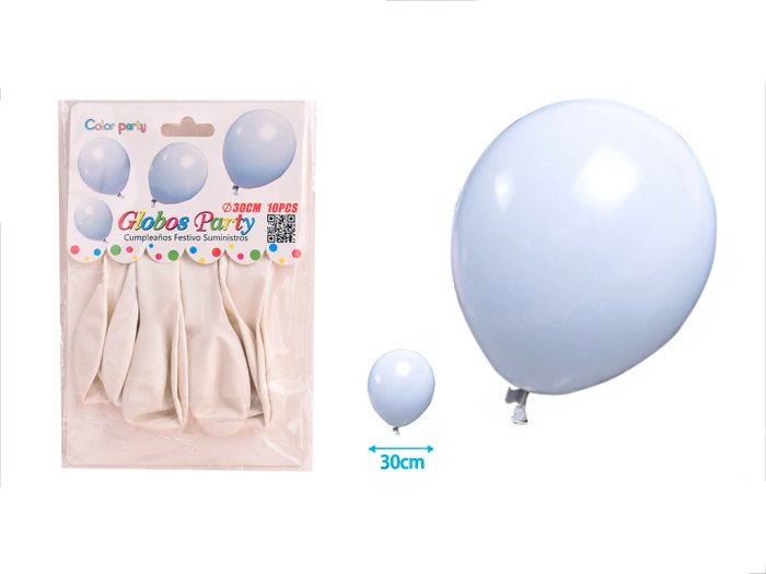 BALLON WIT 30CM 10ST