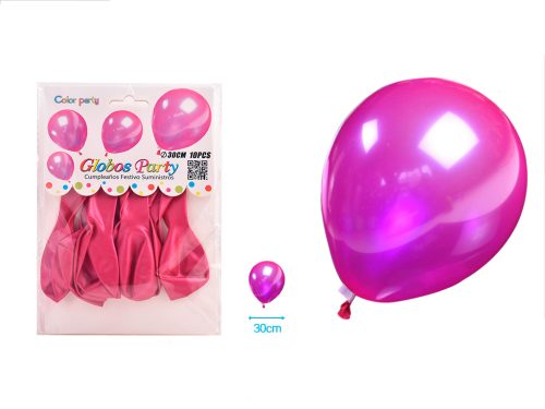 BALLON DONKERFUCHSIA 30CM 10ST