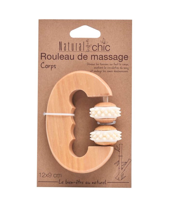 HOUTEN BODY HEN MASSAGER WITH WHEELS - NATURAL