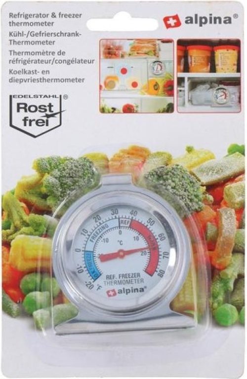 Koelkast en diepvriesthermometer KOELKAST/VRIEZER THERMOMETER D6xH6,5cm