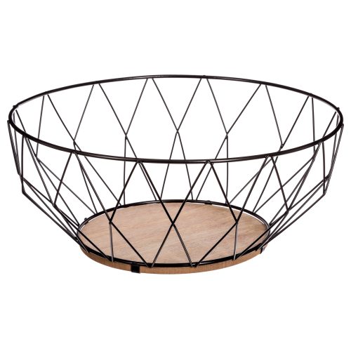 DIAMOND FRUIT BASKET BLAC 28CM