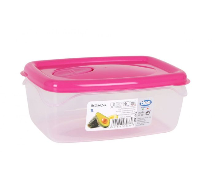 HERMETIC 1L MICROWAVE CONTAINER RECT.