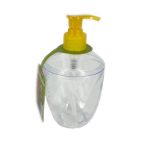 Transparante zeepdispenser met gekleurde pomp 430ml ZEEPDISPENSER TRANSPARANT