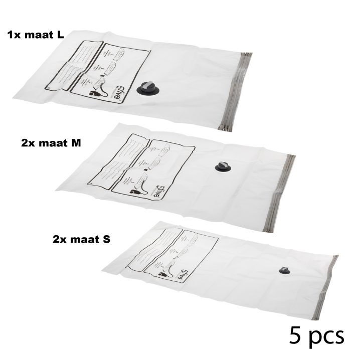 Vacuumzakken 5st (2S+2M+1L)