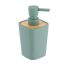 RUBBER SOAP DISPENSER + ABS AND BAMBOO 380 ML - SAGE GREEN