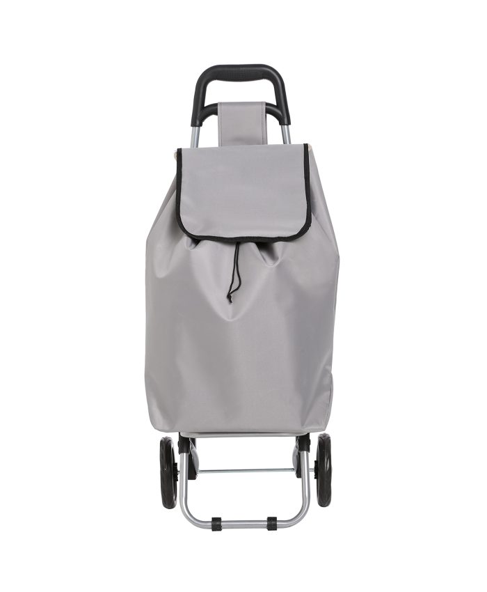 Boodschappentrolley grijs 30L boodschappentas shoppingtrolley lichtgrijs shoppingtas boodschappenwagen