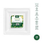 HG Vierkant bord 26X26cm OFF WHITE composteerbaar SUIKERRIET