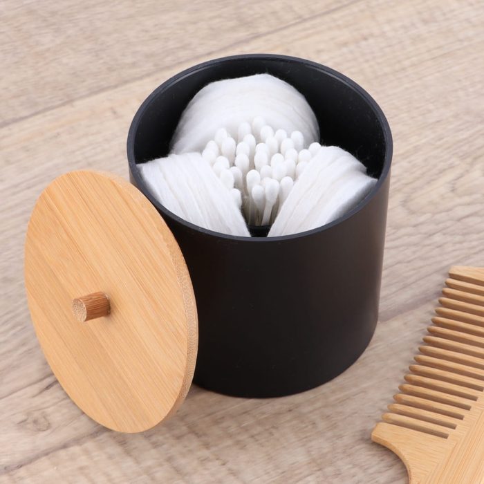 PS COTTON BOX BAMBOO COVER ZWART/BAMBOE