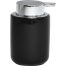 DOLOMITE ROUND SOAP DISPENSER WITH CHROME PUMP - BLACK