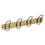 4 WOODEN HOOKS STAPLE