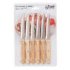 Houten steakmessen set van 6 - Afbeelding 2