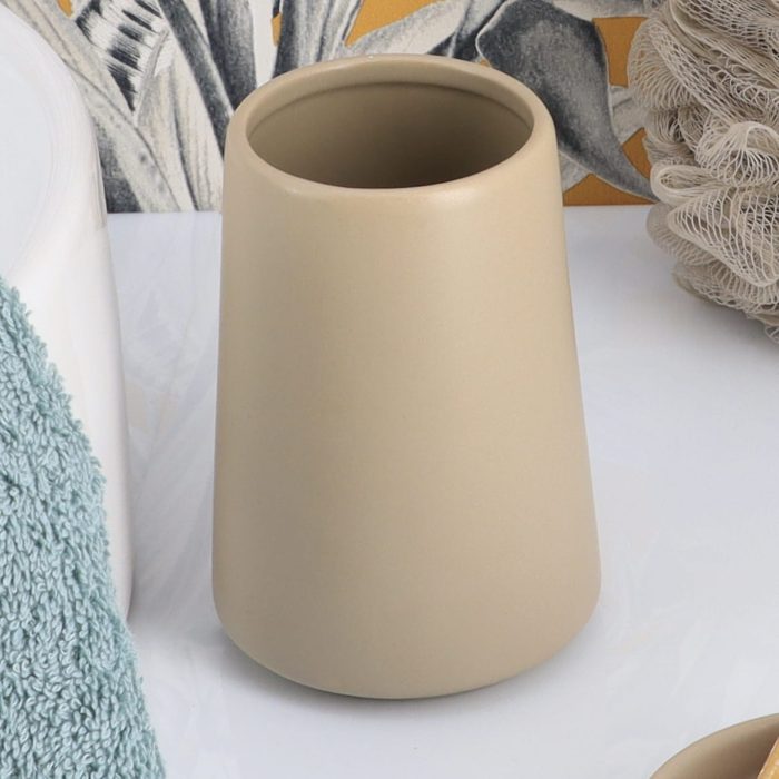 STONEWARE TUMBLER - TAUPE