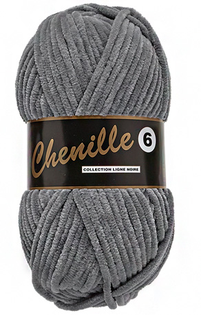 Breigaren chenille antraciet 100g