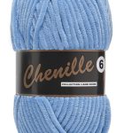 Breigaren chenille blauw 100g