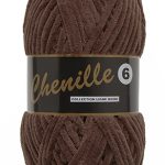 Breigaren chenille bruin 100g