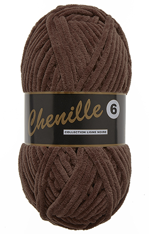 Breigaren chenille bruin 100g