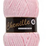 Breigaren chenille lichtroze 100g