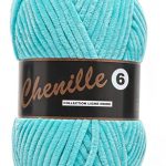 Breigaren chenille turquoise 100g