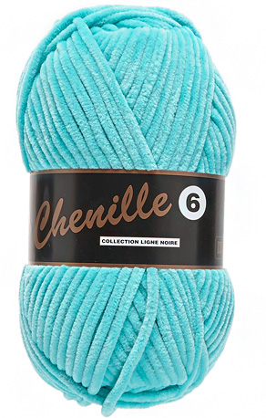 Breigaren chenille turquoise 100g