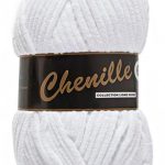 Breigaren chenille wit 100g