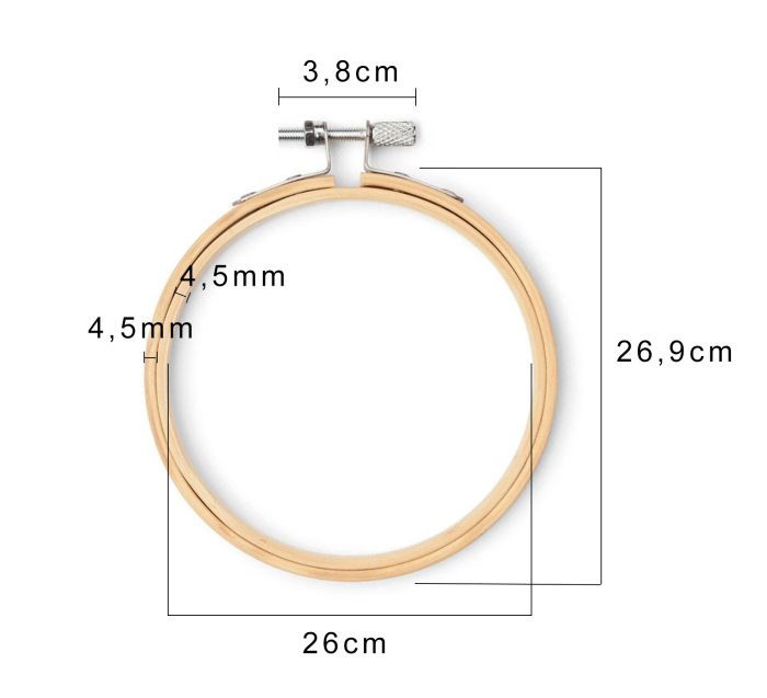 Borduurring hout D26cm