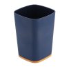 Badkamerbeker bamboe-kunststof marineblauw naturel 360ml