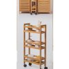 Badkamertrolley 3-laags bamboe naturel