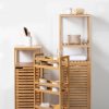 Badkamertrolley 3-laags bamboe naturel