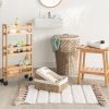 Badkamertrolley 3-laags bamboe naturel
