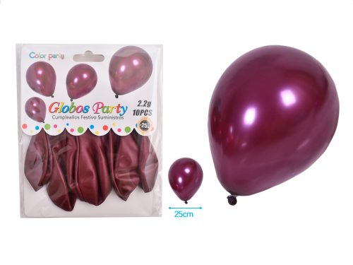 Ballonnen pruim paars 25cm 10st