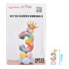 Ballonnenset regenboog 16-delig Cijfer 3