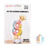 Ballonnenset regenboog 16-delig Cijfer 8