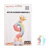 Ballonnenset regenboog 16-delig Cijfer 9