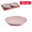 Bord kunststof roze D22cm