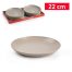 Bord kunststof taupe D22cm