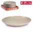 Bord kunststof taupe D25cm