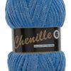 Breigaren chenille jeansblauw 100g