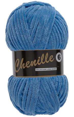 Breigaren chenille jeansblauw 100g