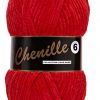 Breigaren chenille rood 100g