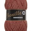 Breigaren chenille roodbruin 100g