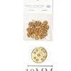 Brochespeld set (met pin) goud 10*5mm
