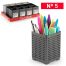 Bureau organizer zilver/grijs/antraciet 7,5x7,5x10,5cm