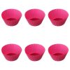 Cakevormpjes siliconen roze/taupe 6st