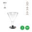 Cocktailglazen zilver/transparant herbruikbaar 180ml 3st