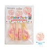 Confetti ballonnen 35cm met lichtroze-witte-gouden confetti 3st