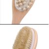 Dubbelzijdig massageborstel met bamboe handvat 42cm