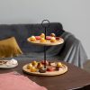 Etagère bamboe 2-laags H28cm