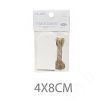 Etiketten karton wit 4*8cm-12st
