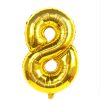 Folieballon goud 45cm cijfer 8