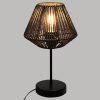 Gevlochten schemerlamp “Jily” zwart H34cm